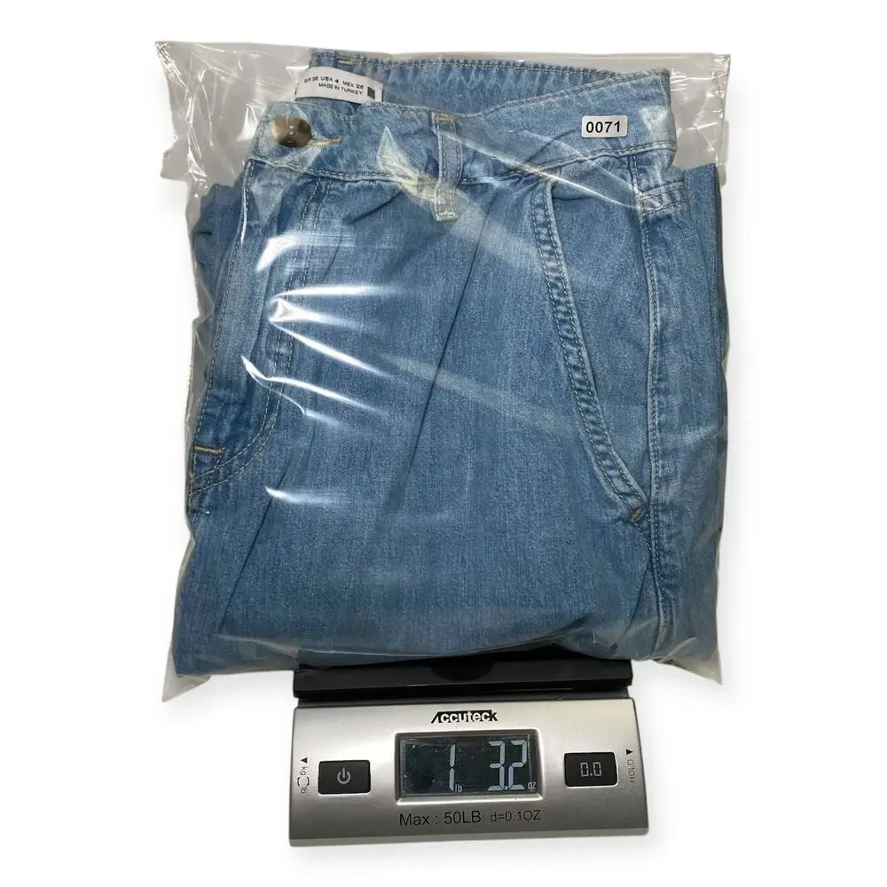 Zara Wide Leg Light Wash Denim Jeans Blue Women's 4 - Picture 8 of 8